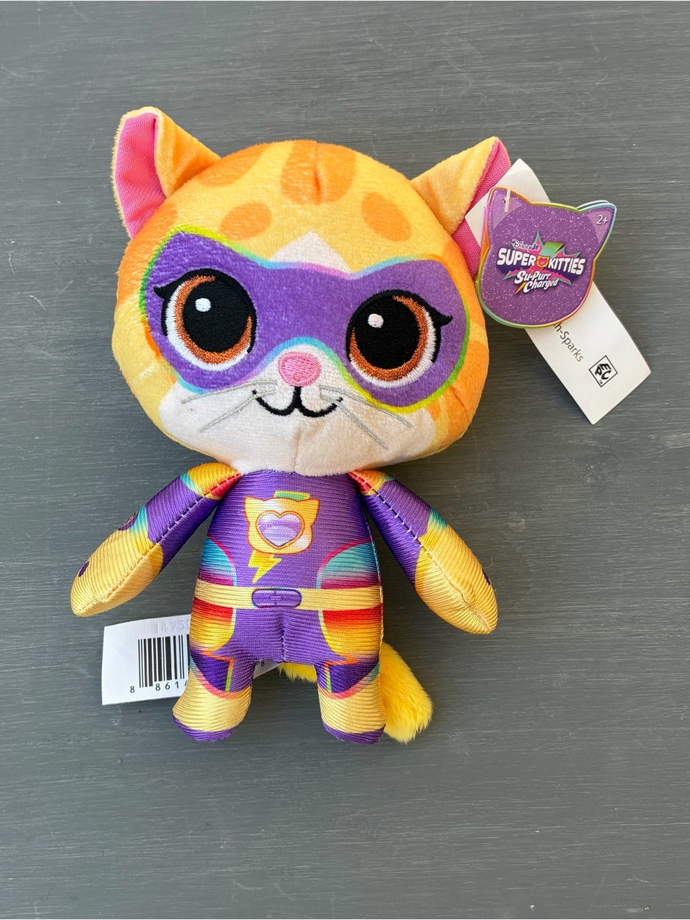 Disney Junior SuperKitties Su-Purr Charged Sparks Plush Toy Stuffed Animal Cat